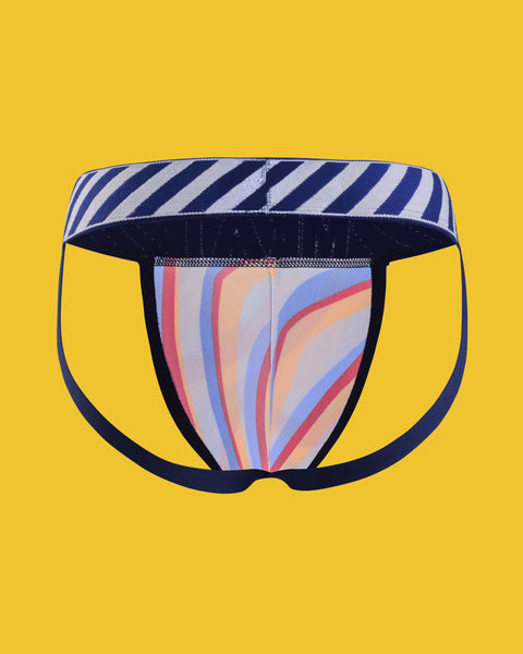 ALL AMERICAN FITTED JOCK - WAVED RED/YELLOW