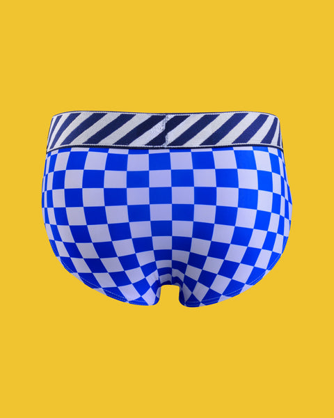 ALL AMERICAN BRIEF - CHECKERED BLUE